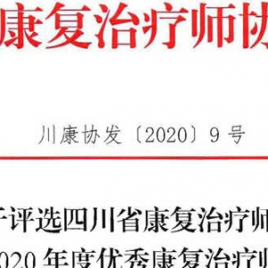 关于评选
  “2019-2020年度优秀康复治疗师”的通知